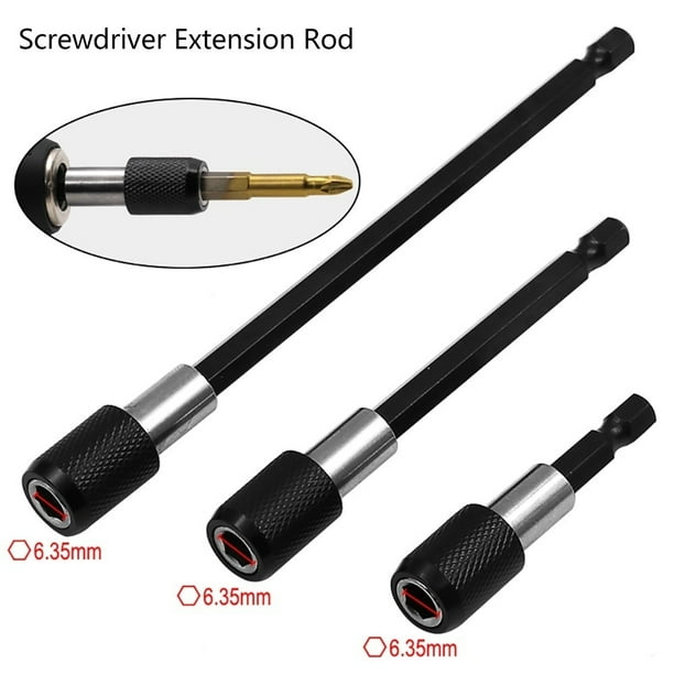 3pcs/set 1/4" 60/100/150mm Hex Quick Magnetic Screwdriver Extension Bit Holder 3pcs/set 1/4" 60/100/150mm Hex Quick Magnetic Screwdriver Extension Bit Holder